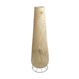 Cumpara ieftin Lampadar Solian E27 din bambus culoare naturala 27x27x96 cm