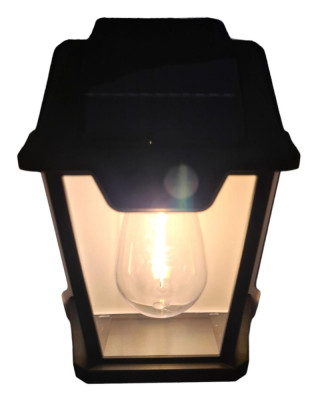 Lampa de perete cu 1 bec LED, senzor de miscare si panou fotovoltaic, exterior foto