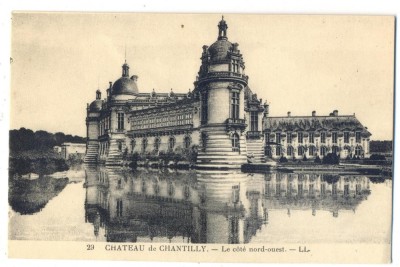 AD 905 C. P. VECHE -CHATEAU DE CHANTILLY -LE COTE NORD-OUEST -FRANTA foto