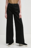 Cumpara ieftin Pepe Jeans jeansi WIDE LEG JEANS UHW femei, culoarea negru, PL204740XH6