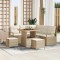 vidaXL Set de canapele pentru grădină cu pernă 8 pcs Bej Rattan poli 3362521