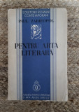 PENTRU ARTA LITERARA - PAUL ZARIFOPOL ,1934