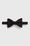HUGO papion de matase culoarea negru, 50520667