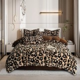 Cumpara ieftin Lenjerie Cocolino pufoasa cu Blanita artificiala iepure Pentru Pat Dublu, 6 piese - EST83