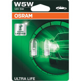 Set 2 becuri W5W 5W 12V ULTRA LIFE, OSRAM&reg;