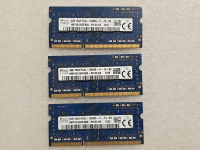 Memorie RAM laptop Hynix 4GB DDR3L-1600 1.35V SO-DIMM, HMT451S6DFR8A-PB foto