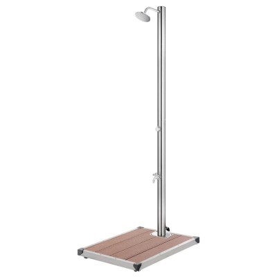 vidaXL Duș de grădină cu bază maro, 220 cm, oțel inoxidabil 3070778 foto