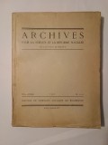 D. Gusti (ed.) - Archives pour la science et la reforme sociales (1943, nr. 1-4)