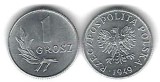 POLONIA 1 GROSZ 1949 , XF+