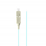 Adaptor retea fibra optica coada Pigtail cu conector SC UPC, lungime 2m, Lanberg 43355, Easy Strip MM OM3, turcoaz