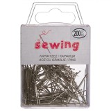 Ace Cu Gămălie, Set 200 Bucăți, Lungime 3 cm, Argintiu, Metalic, Oem