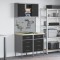 vidaXL Set de banc de lucru 5 piese Oțel negru
