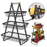 Suport cu 3 nivele, cos pentru fructe si legume, 34x17.5x47cm, JollyMag, SZ44CZ
