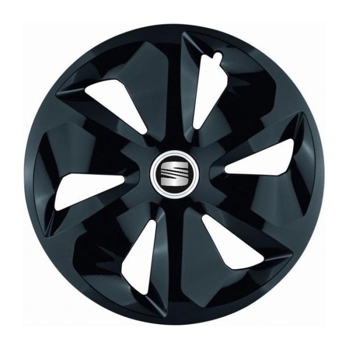 Set 4 Capace Roti Roco Negru R15, pentru Seat