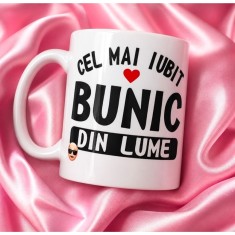 Cana personalizată pentru cel mai iubit bunic+breloc cadou!