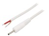 Cablu Alimentare DC WEST POL 0,5m Alb 1x1mm2 Conector Drept 100V 2A