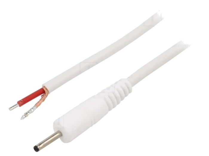 Cablu Alimentare DC Alb 0,5m