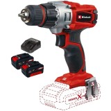 Einhell TE-CD 18/2 Li PXC + Twinpack + 4514095 - Masina de gaurit si insurubat 44 Nm + Set 2 acumulatori si incarcator Li-Ion 18 V 4 Ah