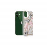 Husa Compatibila cu iPhone 12 / 12 Pro Techsuit Marble Pink Hex, Roz, Carcasa