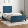VidaXL Cadru de pat fără saltea albastru &icirc;nchis 120x190 cm catifea