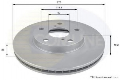 Disc frana TOYOTA RAV 4 II (CLA2, XA2, ZCA2, ACA2) (2000 - 2005) COMLINE ADC01100V foto