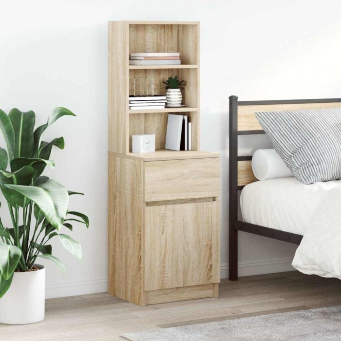 vidaXL Noptiera Stejar Sonoma 39x35x125 cm Lemn prelucrat 861312