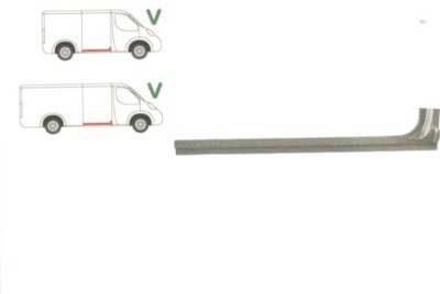 Prag Mercedes Vito, Viano (W639) 01.2003-10.2010 partea Dreapta sub usa culisanta, pt Modelul Scurt si Lung foto