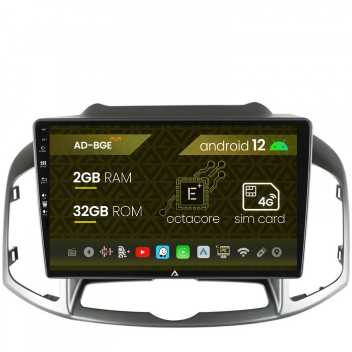 Navigatie Chevrolet Captiva (2011-2018) Android 12, E-Octacore 2GB RAM + 32GB ROM, 10.1 Inch - AD-BGE10002+AD-BGRKIT247