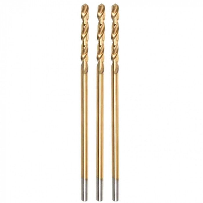 Burghiu pentru metal, nitrura de titan, 3 buc, 1 mm, Jufisto