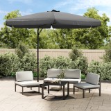 vidaXL Umbrelă de soare de exterior, st&acirc;lp din oțel, antracit, 300 cm 47314