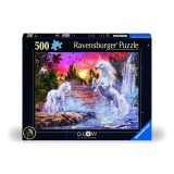Ravensburger - Puzzle unicorni la rau 500 piese care lumineaza in intuneric