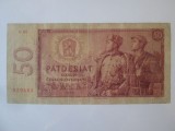 Rara! Cehoslovacia 50 Korun 1964,bancnota din imagini