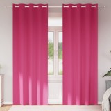 Perdele cu perdele 2 pcs Roz intens 260 x 140 cm Poliester