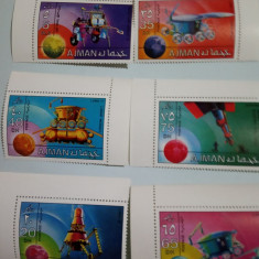 AJMAN, COSMOS - SERIE COMPLETĂ MNH