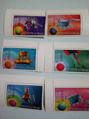 AJMAN, COSMOS - SERIE COMPLETĂ MNH foto