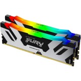 Memorie DDR Kingston DDR5 32GB frecventa 6400 Mhz, 16GB x 2 module, radiator, iluminare RGB, latenta CL40, &quot;KF564C32RSAK2-32&quot;
