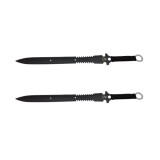Cumpara ieftin Set doua sabii de vanatoare IdeallStore&reg;, Last Ronin, maner textil, 68.5 cm, negru