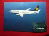 Ilustrata Avion Boeing 737-300 - Lufthansa, Necirculata, Printata