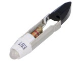 Lampă LED albă T5,5 12VDC 12VAC 3mm plastic