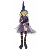 Figurina Halloween Vrajitoare Befana polirasina textil cm 9,5x8x48 H