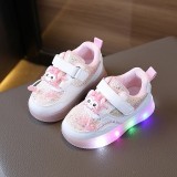 Cumpara ieftin Adidasi cu sclipici si luminite - Super Pink Shine (Marime Disponibila: Marimea