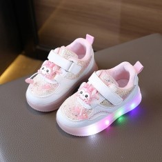 Adidasi cu sclipici si luminite - Super Pink Shine (Marime Disponibila: Marimea