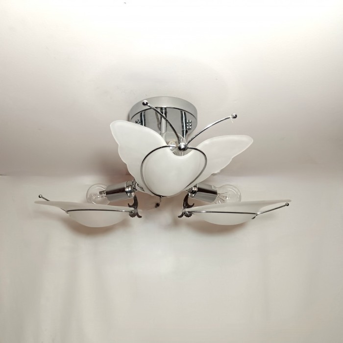 Plafoniera Art Deco, fluturi, vintage