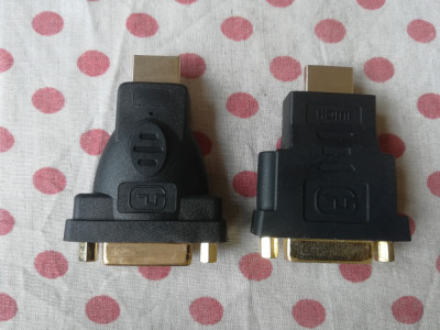 Mufa adaptor Convertor de la HDMI la DVI HDMI to DVI. foto