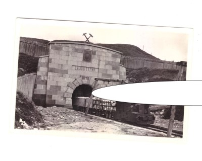 CP Ocna Dejului - Mina de sare, ocupatia maghiara, 1943, necirculata, cu trenulet, stare foarte buna foto