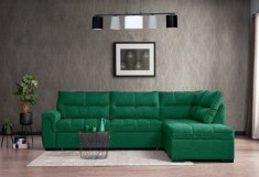 Coltar Cansas-Prime 300x100x230 cm Lada Depozitare Tapitat Catifea Nuanta Verde