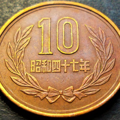 Moneda exotica 10 YENI - JAPONIA, anul 1962 *cod 2398 A = SHōWA