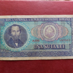 Bancnota 100 lei 1966,Romania