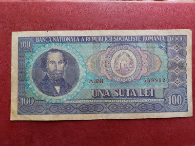 Bancnota 100 lei 1966,Romania foto