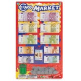 Set de joaca cu bancnote, monezi de euro si calculator Shopiens&reg;, 72 de piese